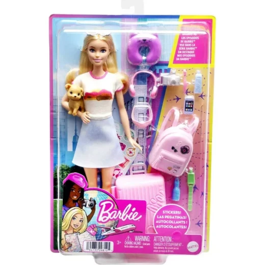 Barbie | Doll and Accessories Travel Set with Puppy Barbie | Doll and Accessories Travel Set with Puppy